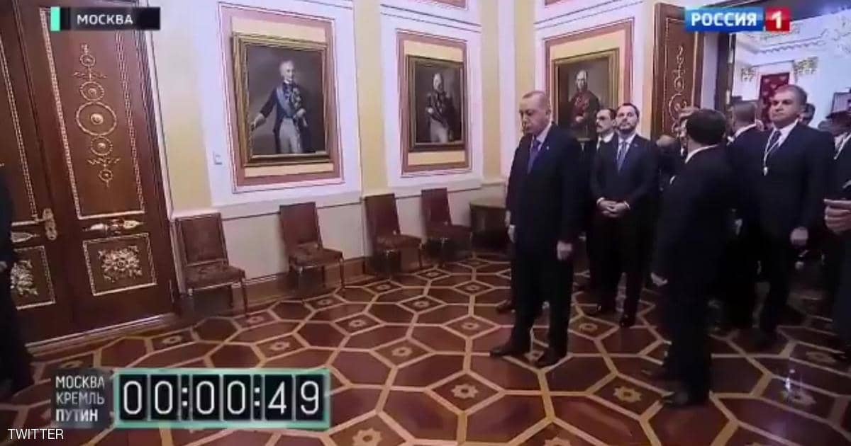 فيديو.. بوتن يترك أردوغان منتظرا على بابه مع قاتل العثمانيين