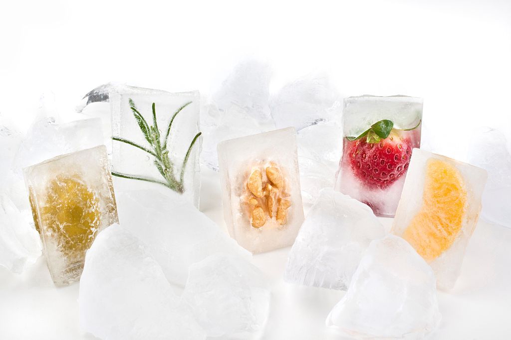 Ice Cubes with Vegetables. (Photo by: Hermes Images/AGF/Universal Images Group via Getty Images)