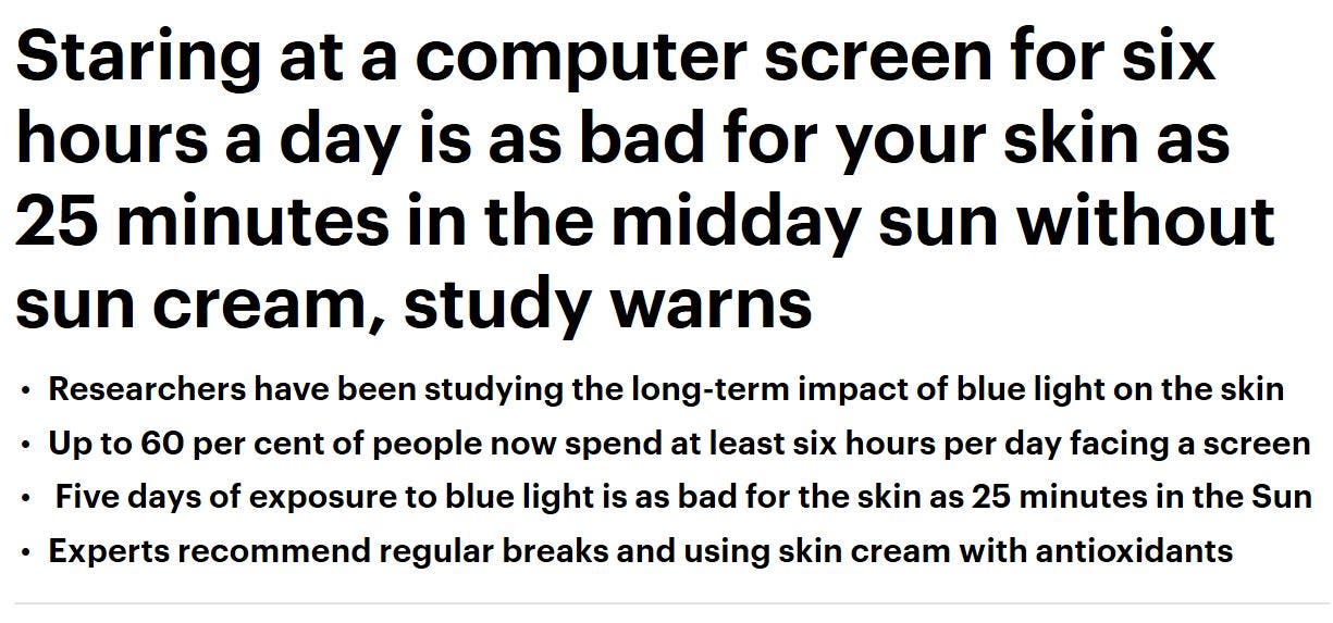احذروا.. ضوء الشاشة الأزرق لا يقل ضرراً عن الشمس