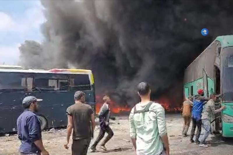 حريق مهول يلتهم مستودع حافلات نواحي أكادير