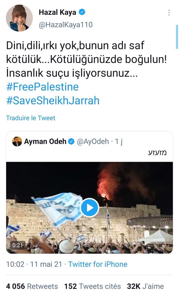 مشاهير تركيا يتضامنون مع فلسطين (شاهد)
