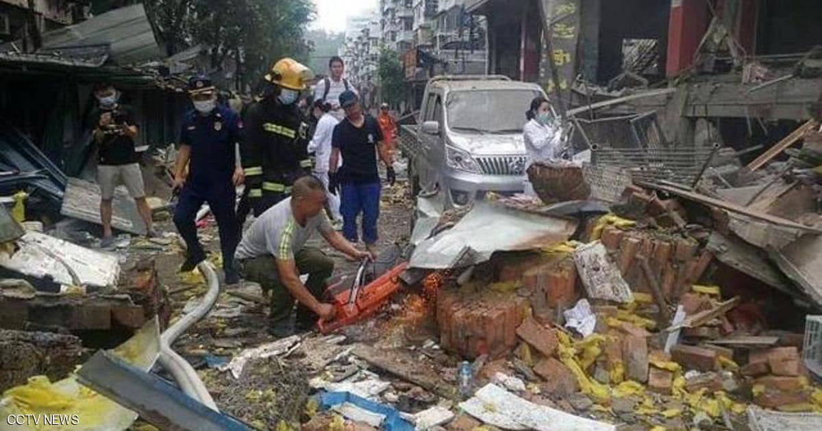 فيديو.. قتلى وجرحى في انفجار غاز بمبنى في الصين