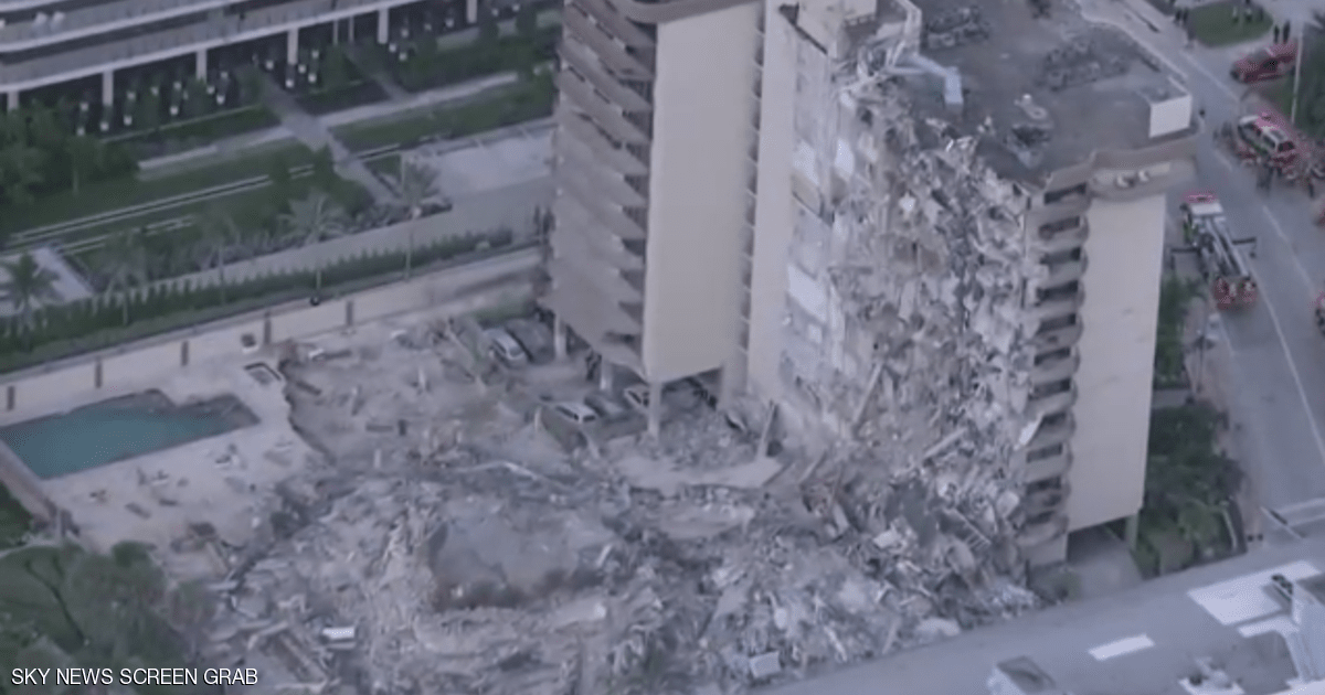 فيديو.. قتيل و99 مفقودا بانهيار برج سكني في فلوريدا