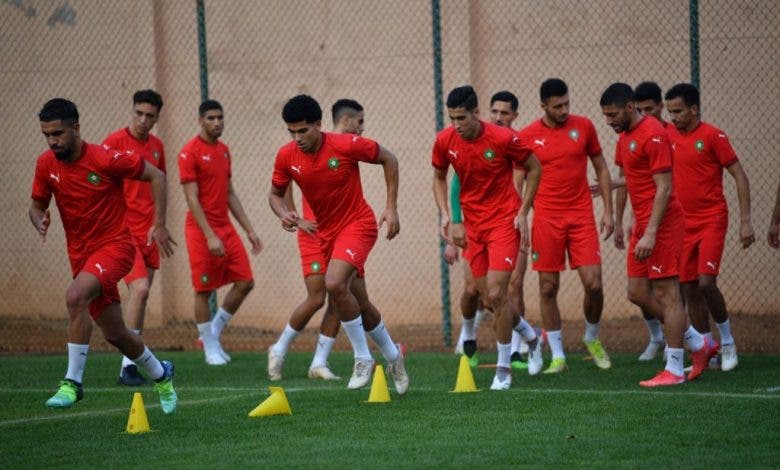 المنتخب المغربي يجري حصة تدريبية لاستعادة اللياقة البدنية