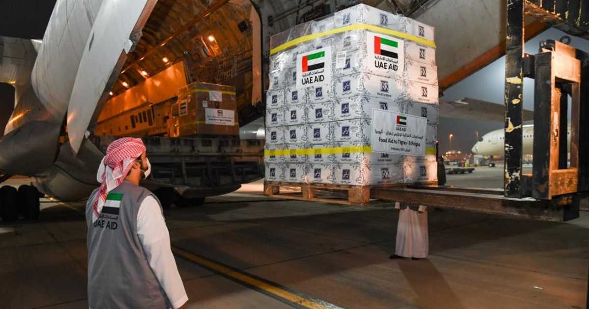 الإمارات ترسل 35 طنا من المواد الغذائية إلى تيغراي