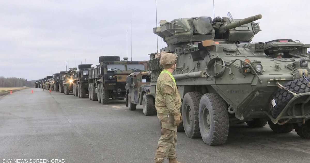 بالفيديو.. قوات أميركية تتجه نحو حدود أوكرانيا