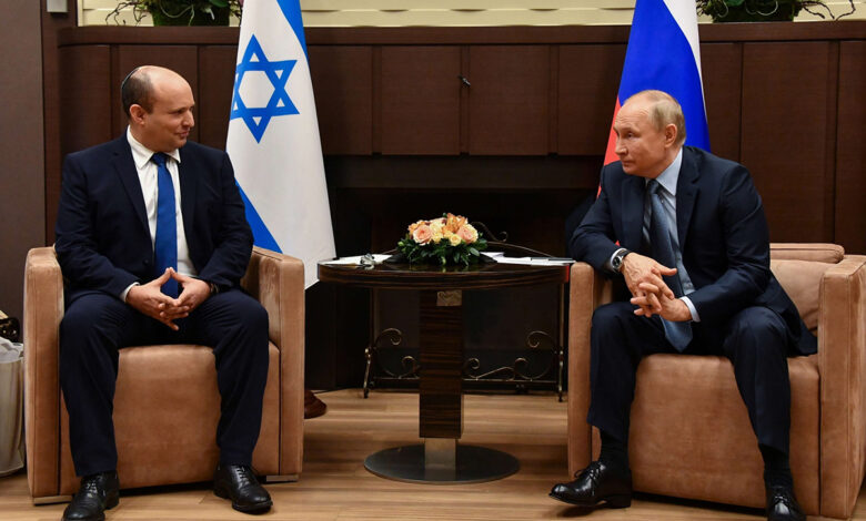بوتين يلتقي رئيس الوزراء الإسرائيلي في موسكو