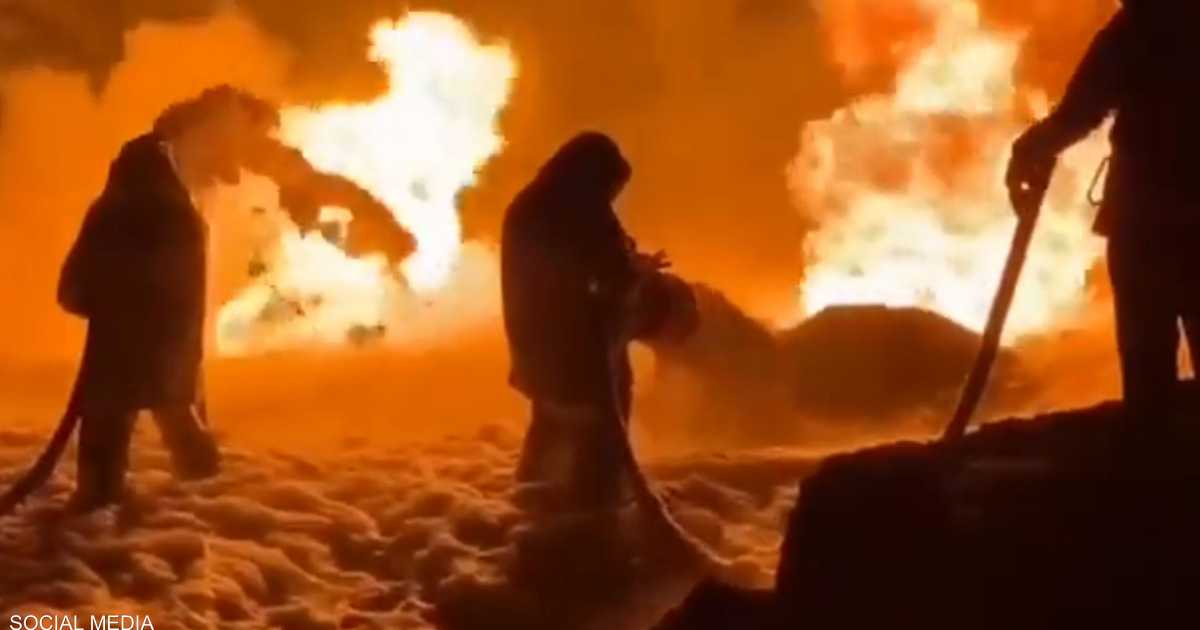 فيديو: روسيا تدمر مخزنا للنفط شرقي أوكرانيا