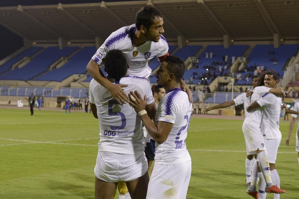 لاعبو الهلال بعد الفوز