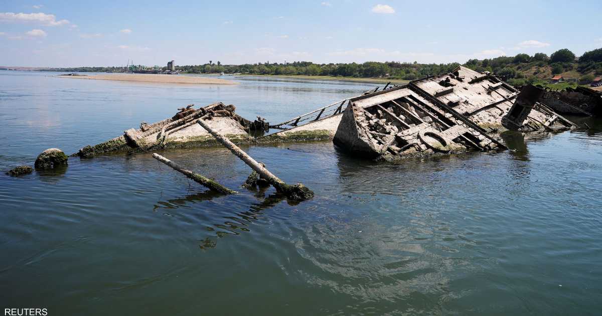 انخفاض الدانوب يكشف عن سفن غرقت خلال الحرب العالمية