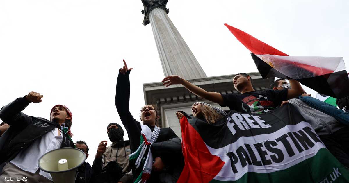 تظاهرة في لندن دعما لغزة.. وفيديو لسائق مترو يهتف لفلسطين