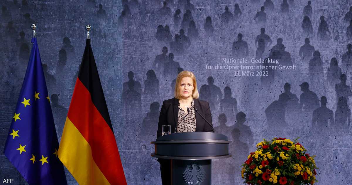 وزيرة الداخلية الألمانية تدعو لترحيل داعمي حماس