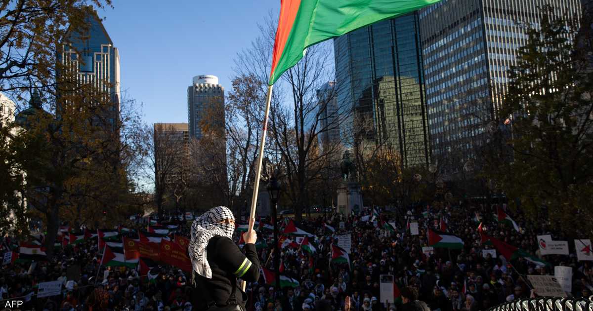 تظاهرات عارمة في كندا تطالب بوقف دائم لإطلاق النار في غزة