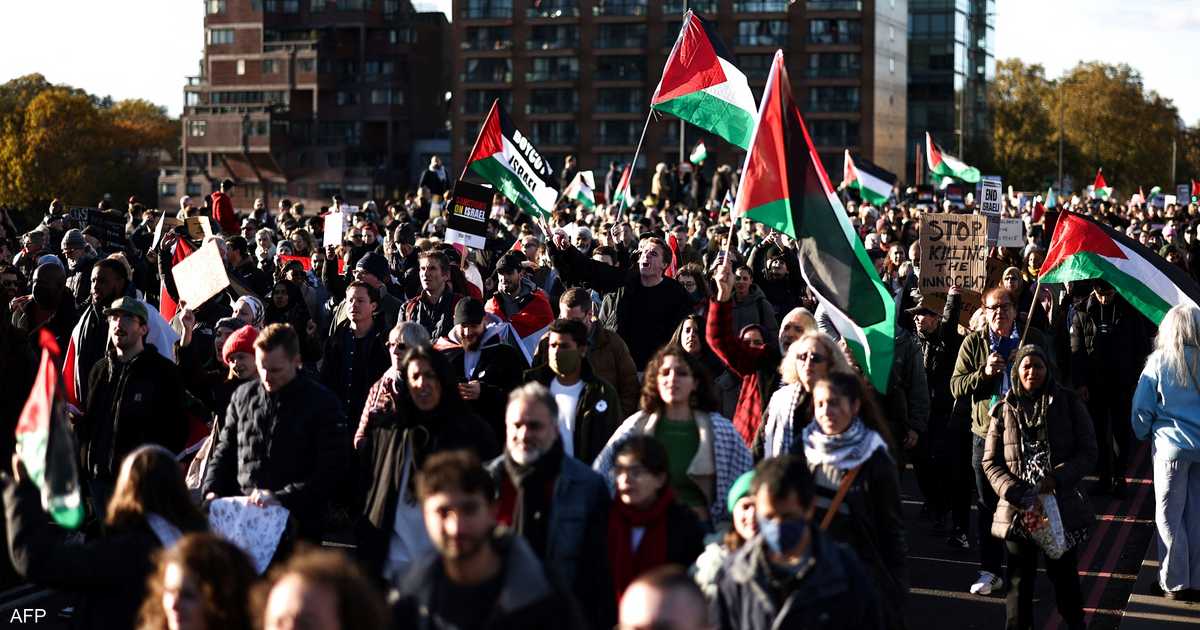 لندن.. استمرار المظاهرات المؤيدة للفلسطينيين