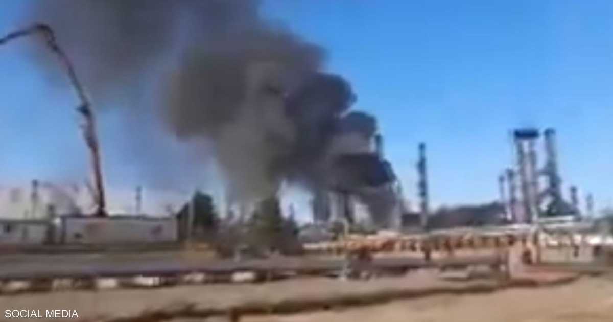 بالفيديو.. حريق في مصفاة نفط بمدينة أصفهان الإيرانية