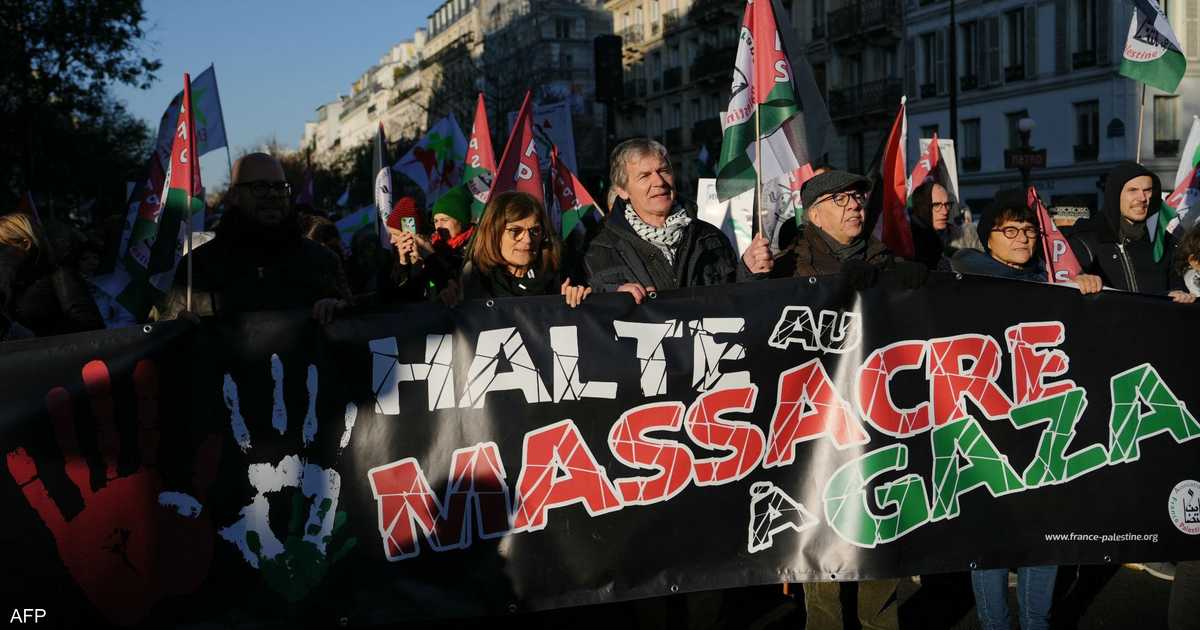 تظاهرات عدة في فرنسا “تضامنا مع أبناء غزة” 