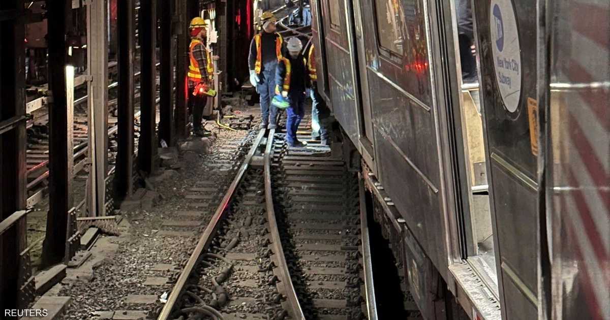24 مصابا بتصادم قطاري مترو في نيويورك